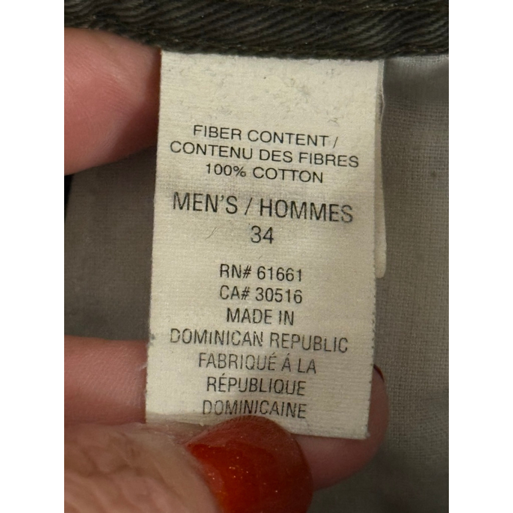 Vtg Y2K The North Face Men’s Olive Green Cotton Canvas Pants Size 34 Outdoor​ - Picture 7 of 10